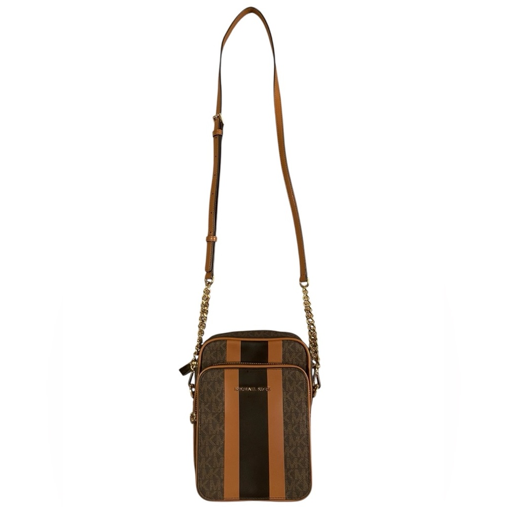 NWOT Michael Kors Jet Set Striped Crossbody - Picture 4 of 14